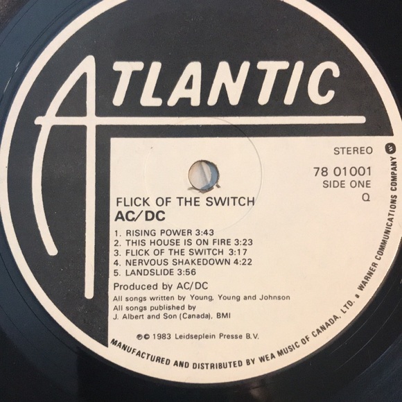 AC/DC “Flick of the Switch” vintage vinyl album 1983 release - Picture 3 of 4